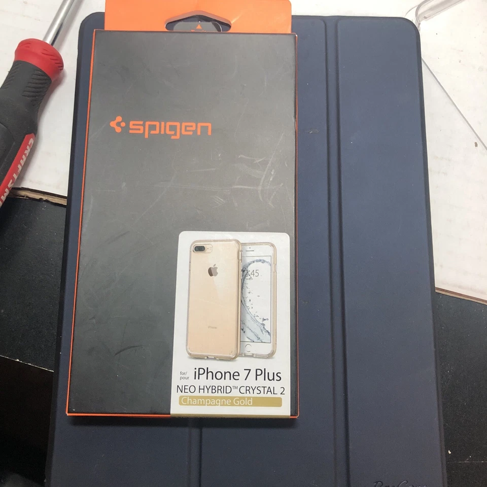 Funda de teléfono Spigen neo híbrida para iPhone 7 plus oro champán Foto 2 de 2