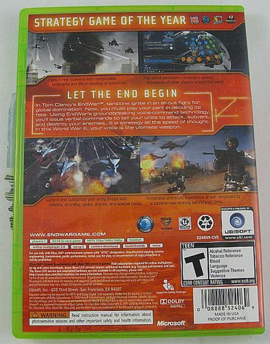 Tom Clancy's EndWar (Xbox 360) Caja Abierta Buen Funciona Bien - Imagen 2 de 3