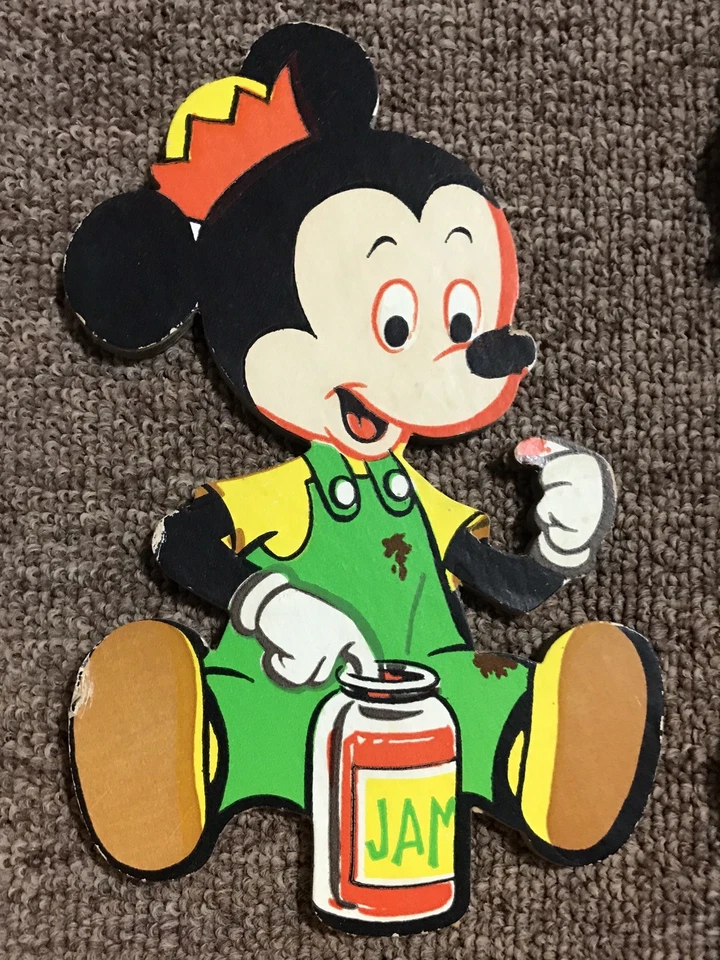 Walt Disney Vintage Wall Decor Hangings Plaques Cutouts Mickey Mouse Minnie Kids - Image 2 of 4