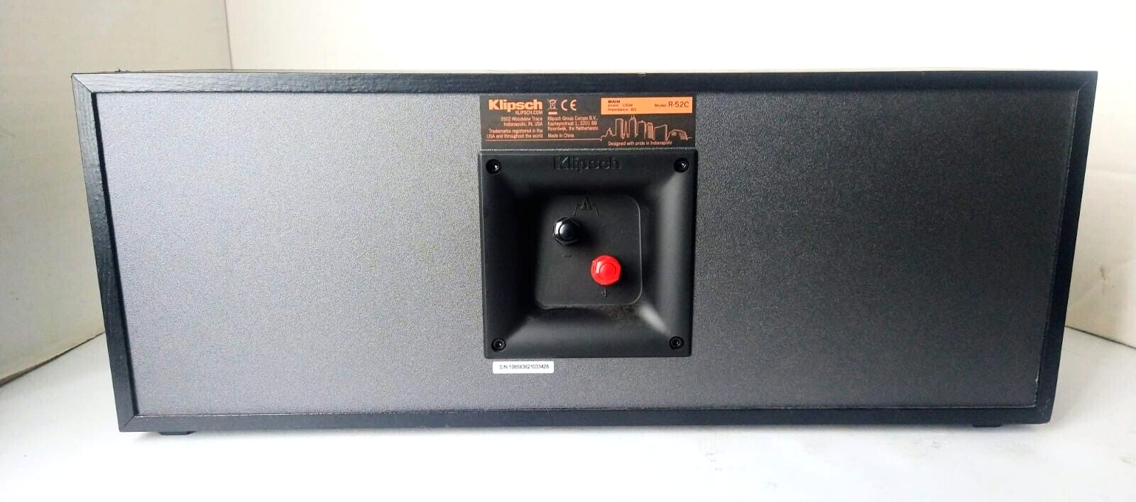 Klipsch R52C Powerful Detailed Center Channel Home Speaker Black eBay