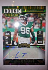 2024 Panini Contenders Leonard Taylor III Rookie Ticket Autograph Jets #156
