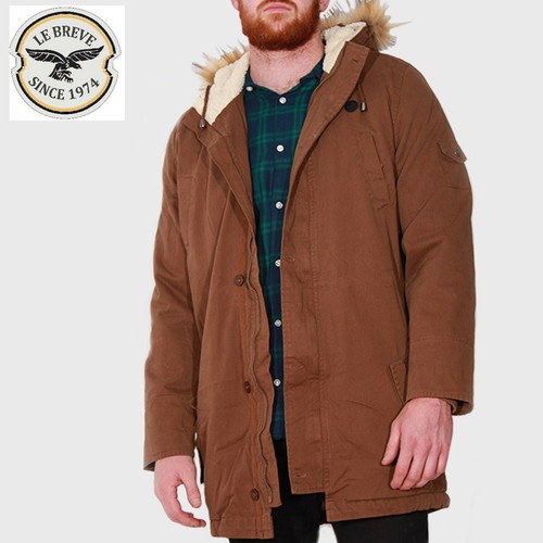 Mens LeBreve Fur Hood Parka Sherpa Long 