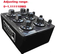 DC Resistance Box 6 Dials Precision Variable Decade Resistor 0 to1.111110MΩ