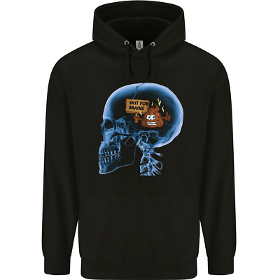 Sh!t For Bains Funny Offensive Dopey Dumb Mens 80% Cotton Hoodie
