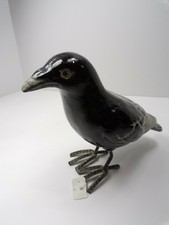Pottery Barn Ceramic Crow Object Halloween Fall Black Raven