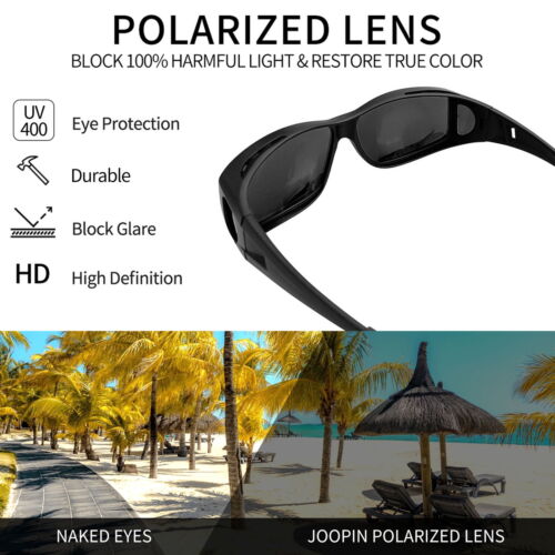 Fit Over Wrap Sunglasses Polarized Lens Wear Over Eyeglasses 100% UV Protection - Picture 11 of 31