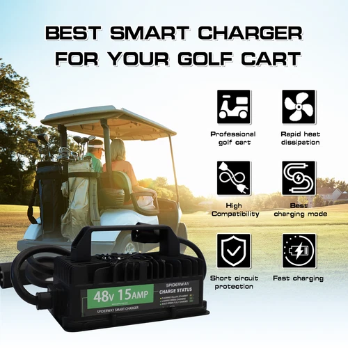 48 Volt 15 Amp Golf Cart Battery Charger for Club Car DS Precedent Tempo Onward - Picture 8 of 12