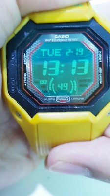 Vintage Yellow G-Shock Solar G-056RE Polygon Slim Rasta Reggae