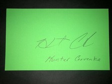 2016 BRAVES: Hunter Cervenka, SIGNED 3x5 Card