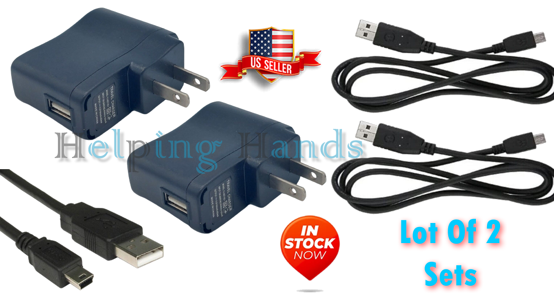 Lot Of 2 Universal 5.5V 500mA AC/DC USB Adapter Power Supply Charger ...