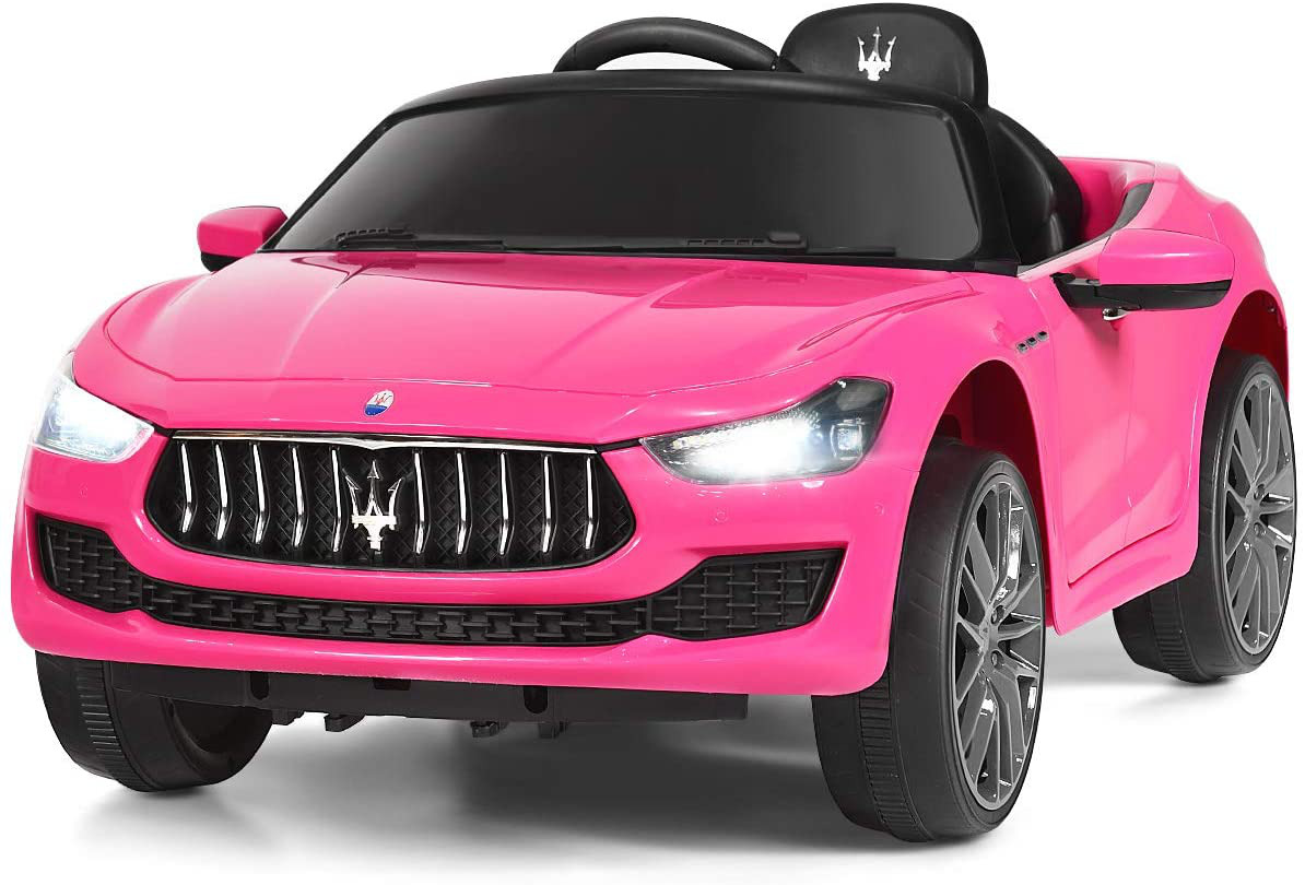 Ride on Car, 12V Licensed Maserati Gbili, Battery Powered Car w/2 Motors
