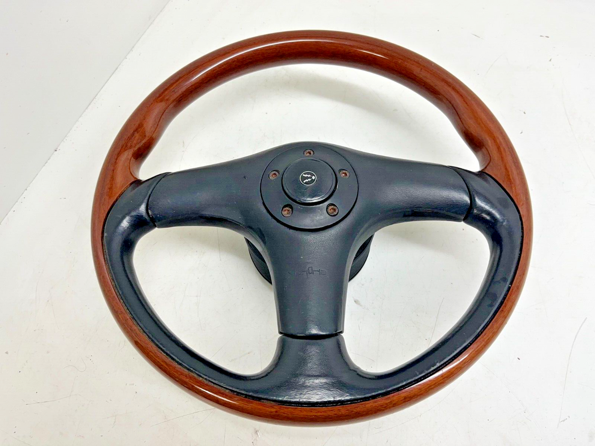 JDM VICTORIA MADE IN ITALY WOOD LEATHER STEERING WHEEL OEM VERY