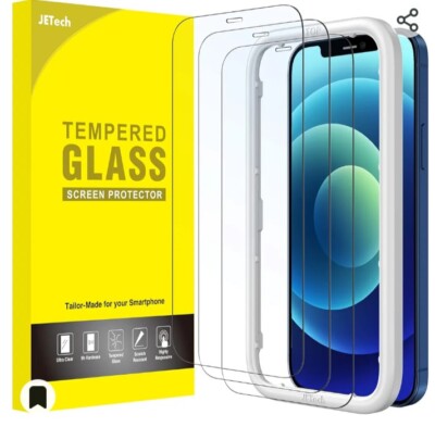 JETech Screen Protector for iPhone 13 Pro Max 6.7-Inch Tempered Glass Film 3Pack