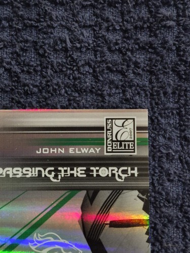 JOHN ELWAY/Jay Cutler 2007 Elite 'Passing the Torch' Green Foil /400 {BRONCOS} - Picture 4 of 10