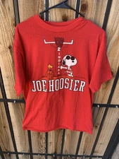 Indiana Joe Hoosier T shirt Snoopy NCAA Basketball Reprint AN55767