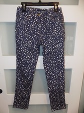 MINI BODEN Navy Blue/White Star Print Skinny Denim Jeans Size 11Y Girl's NWOT