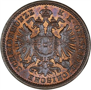 Austria 1885 Kreuzer CHOICE TONED UNC