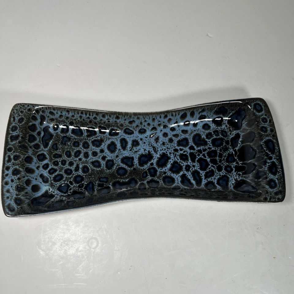 Poole Pottery - Blue Lace - Decorative Rectangular Bowl/ Plate - 30 x 12cm - - Image 2 of 4