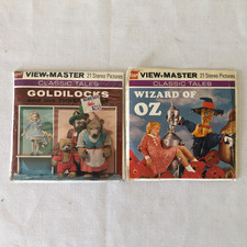 Vintage View Master "Classic Tales" Reels Wizard of Oz, Goldilocks Lot of 2