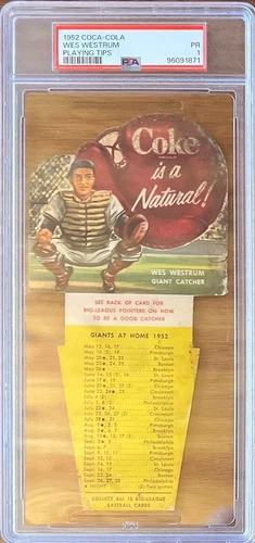 1952 Coca-Cola Playing Tips - Wes Westrum - PSA 1