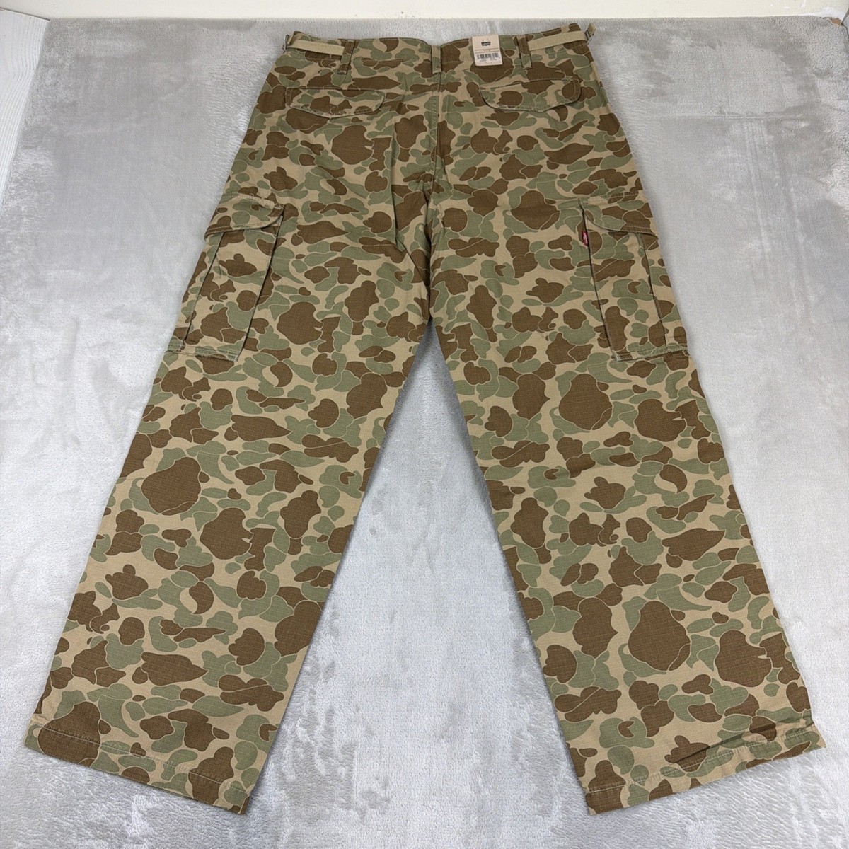 Levis XX Cargo Camouflage Baggy Pants Men's 34x30 Duck Camo