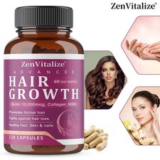 Hair Growth Capsules Biotin Hair Skin Nails Health Fights Against Hair Loss US