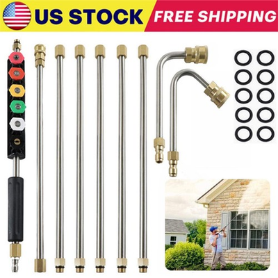 #ad 120 inch Pressure Washer Extension Wand Replaceable Upgraded Power Washer Lance $29.73
