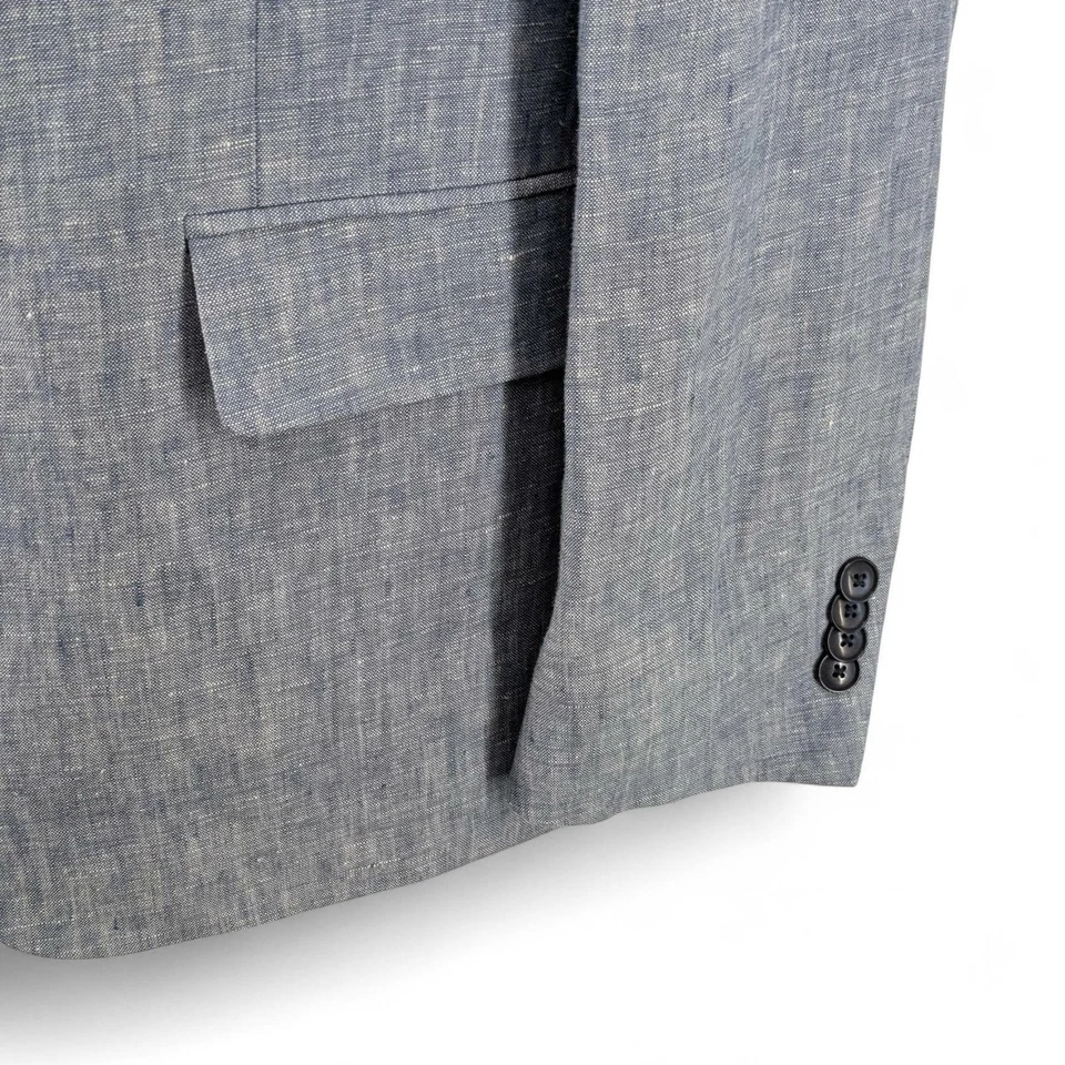 Abrigo Blazer Chaqueta Tommy Hilfiger Para Hombre Ajuste Moderno Lino Deportivo Azul 36 R Nuevo Sin Etiquetas Foto 3 de 4