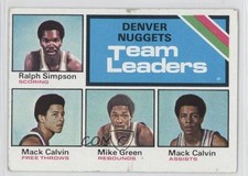 1975-76 Topps Team Leaders Ralph Simpson Mack Calvin Mike Green #278 0f8