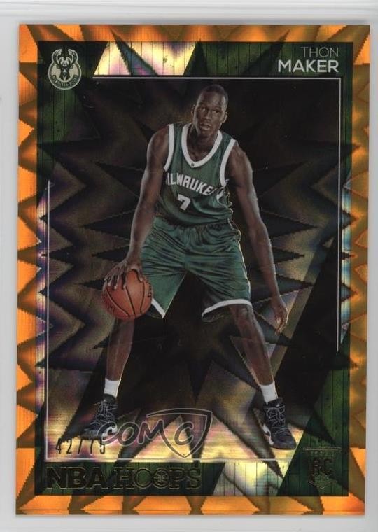 2016-17 Panini NBA Hoops Rookies Orange Explosion 42/75 Thon Maker Rookie RC 1u6