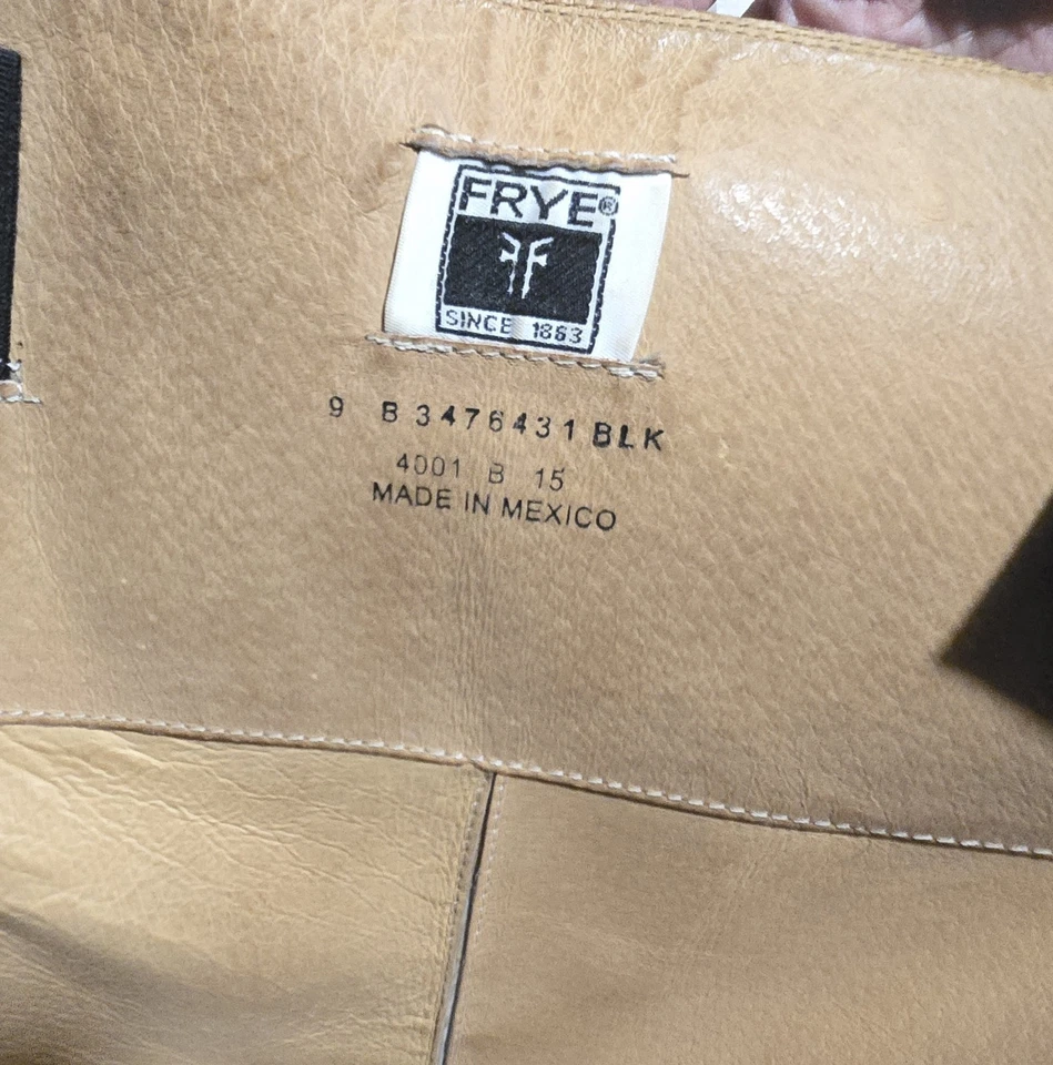 Botas altas Frye MELISSA con botones talla 9B botas de equitación de cuero para mujer negras Foto 2 de 4