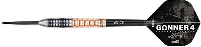 ONE80 Steeldarts  Gunner 4 Black/Rosegold 90% Tungsten Darts - Dart Set