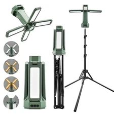 Portable Camping Light with Stand 67'' Rechargeable Work Light - 6500Lumen, 2...