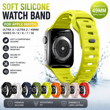 Soft Silicone Strap for Apple Watch Ultra 49mm Series 11 10 9 8 7 Band