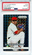 JOE ORTIZ RC 2013 PANINI PRIZM BLACK FINITE ROOKIE SP 1/1 PSA 8 RANGERS