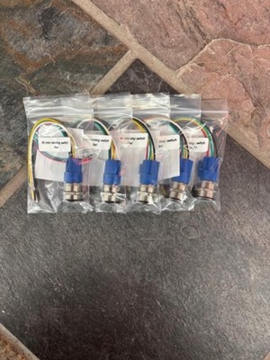 19mm 12 volt stainless push button switch with red LED back light ( 5 PACK)
