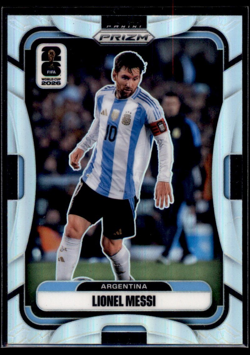 2026 Prizm FIFA World Cup Silver Prizm LIONEL MESSI #10 Argentina view 1