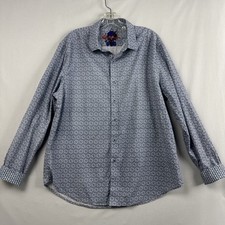 Robert Graham Button Up Shirt Mens size XL Flip Cuff Classic Fit