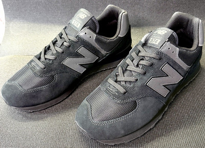 New Balance 574 Core Pack Black/Black Men's Suede Lace-Up Low Top ML574EVE