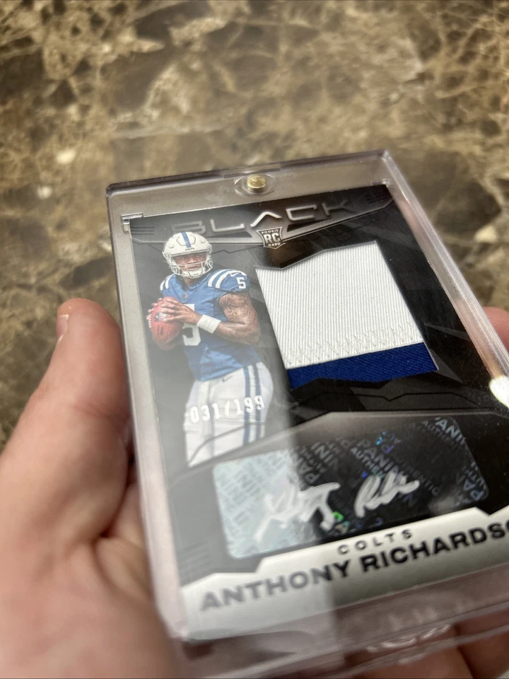 2023 Panini Black Anthony Richardson Autograph Patch RC 031/199 No 230 - Image 3 of 4