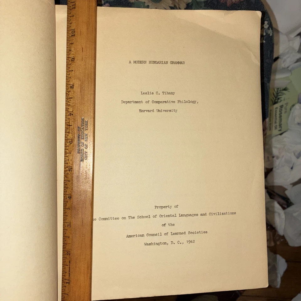 Hungarian Grammar 1942 Tihany Harvard Vintage 32 Lessons Vocabulary Language - Image 4 of 4