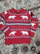 Hanna Anderson Kids Size 6-7 Polar Bear Sweater Excellent 100 Cotton