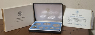 Belize 1979 Silver Proof Set All 8 Coins are Silver Low Mintage