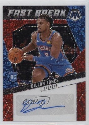 2024 Panini Mosaic Fast Break Red Prizm 37/49 Dillon Jones Rookie Auto RC 1bi0