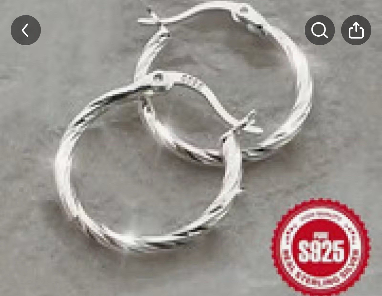 925 Sterling Silver Hoop Earrings