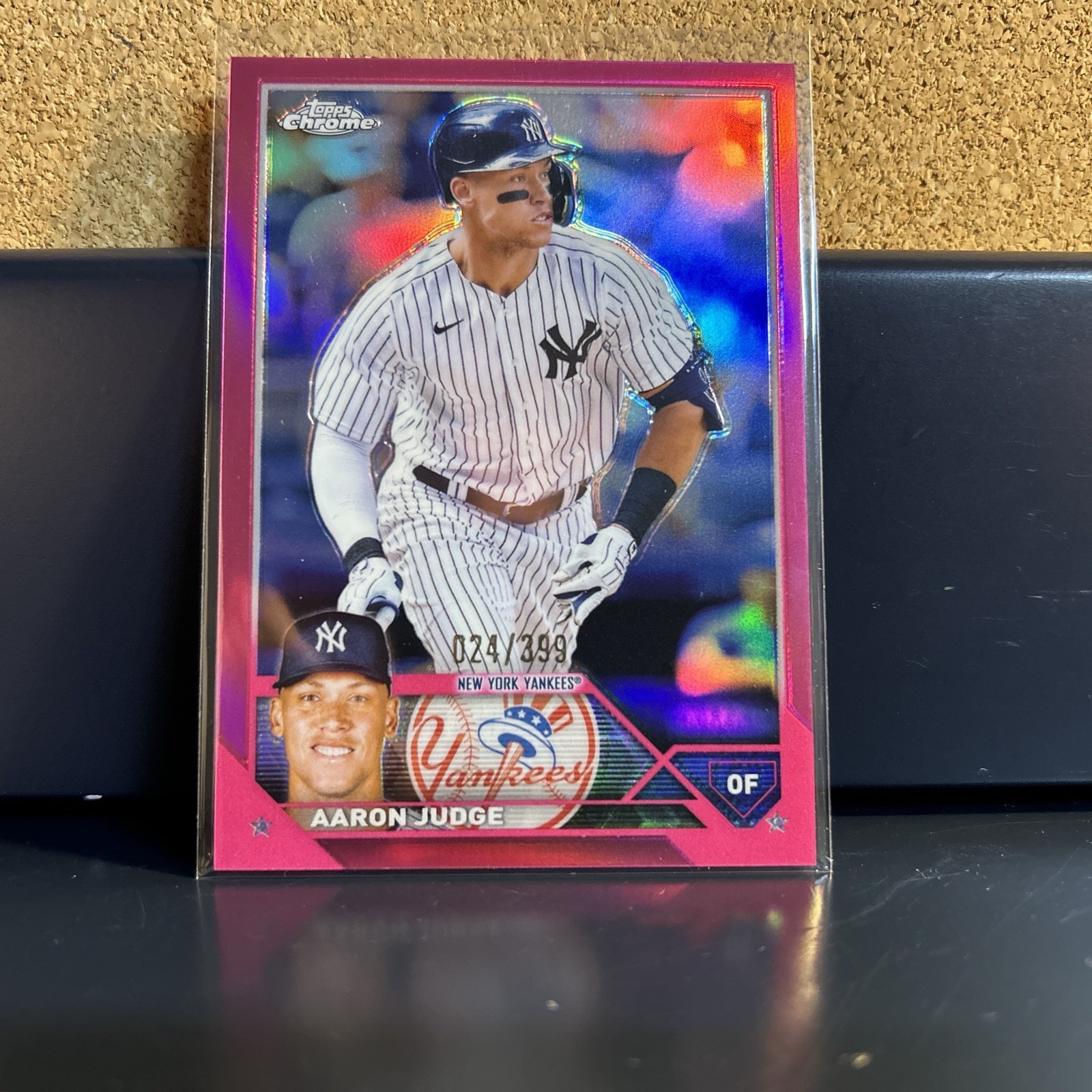 2023 Topps Chrome Magenta Refractor /399 Aaron Judge #62 Yankees