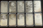 Lot of 10 Vintage Engelhard 1 T-oz 999Silver Bars with 4 Digit Serial #’s