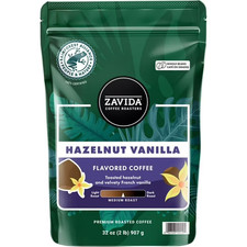 Zavida Coffee Whole Bean Coffee, Hazelnut Vanilla (32 oz.) Great Price 15.03 per pound