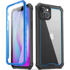 Poetic Guardian Case Compatible with iPhone 14 6.1 Inch Clear Cover Case Blue