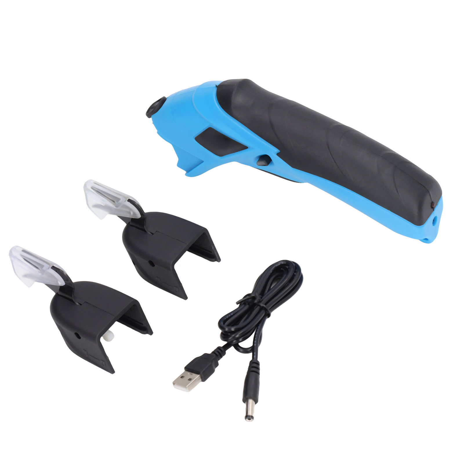 Electric Scissors For Cutting Fabric Cordless USB Cutter Shear Tool W/ 2 Blades❀-image